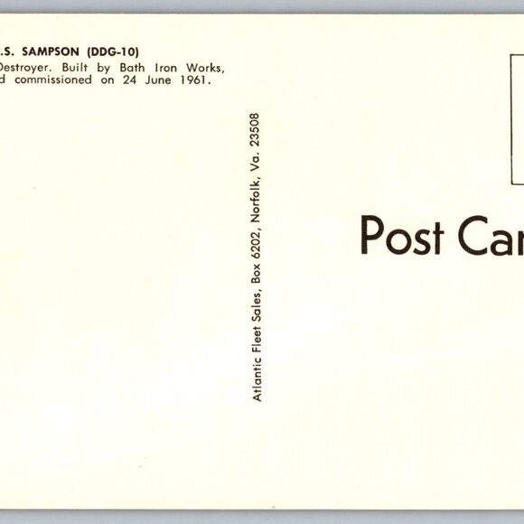 Postcard  Unposted  Warships [Destroyers] Lot of 8 Historic Collection #1166 - Picture 14 of 16